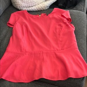 Women's Pink Peplum Top